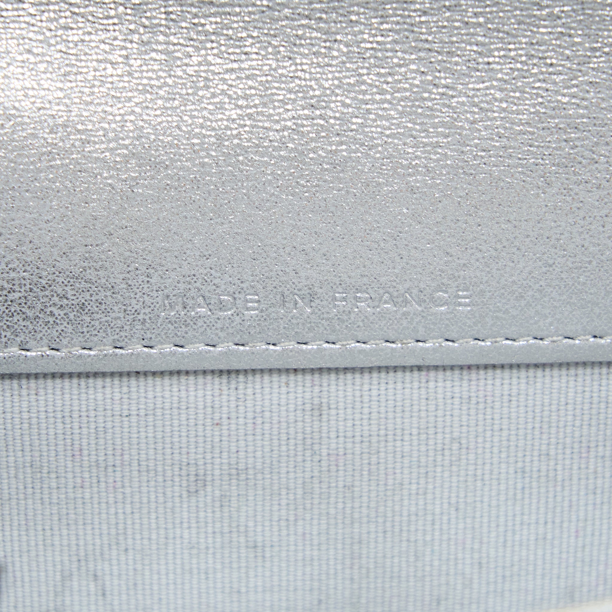 Chanel Quilted Classic Flap Card Holder Lambskin Silver SHW - Image 7