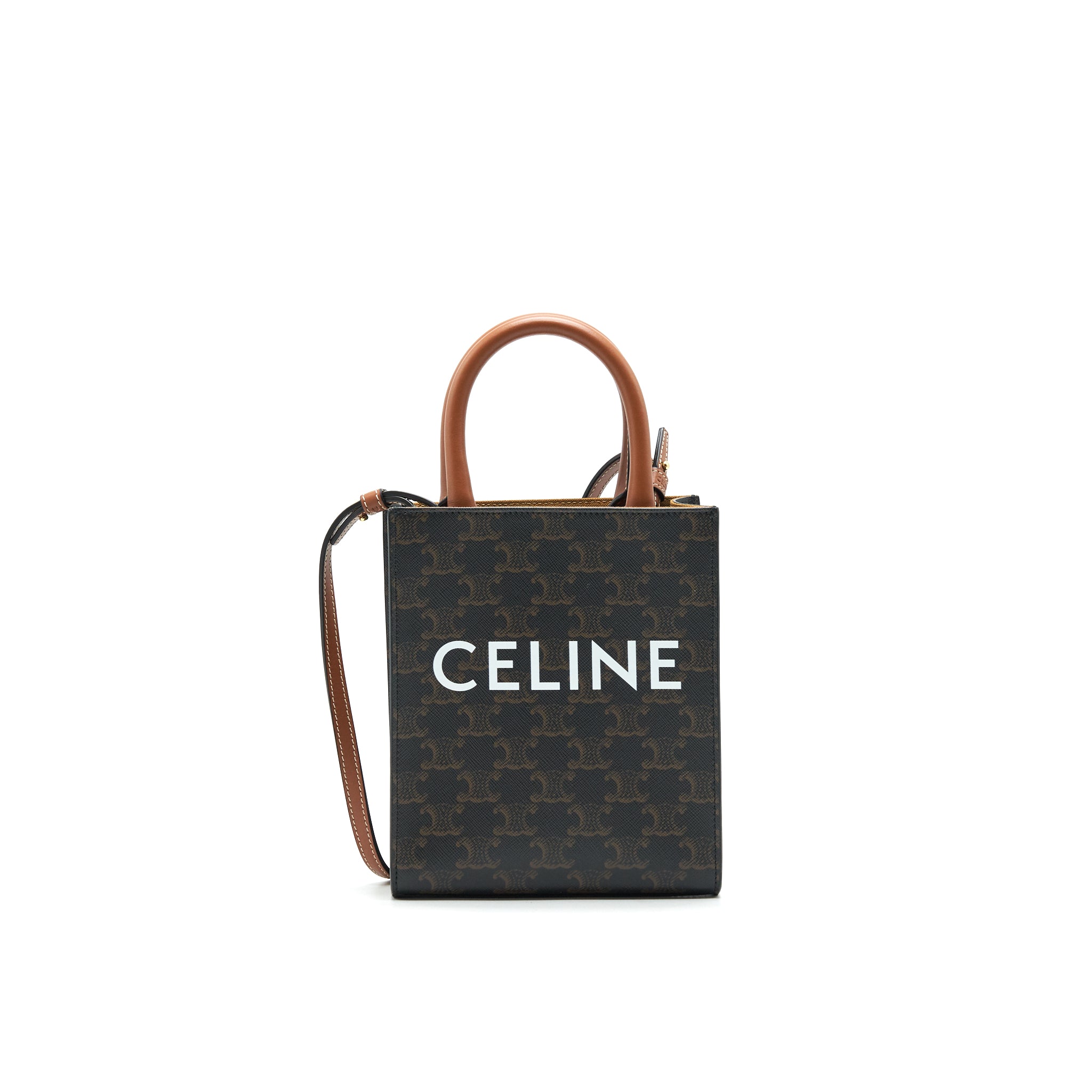 CELINE MINI VERTICAL CABAS IN TRIOMPHE CANVAS