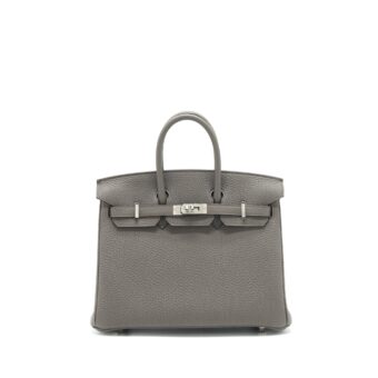 Hermes Birkin 25 Togo Gris Etain SHW Stamp Z