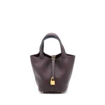 Hermes Picotin 18 Lock Bag Clemence Rouge Sellier/Caban GHW Stamp U
