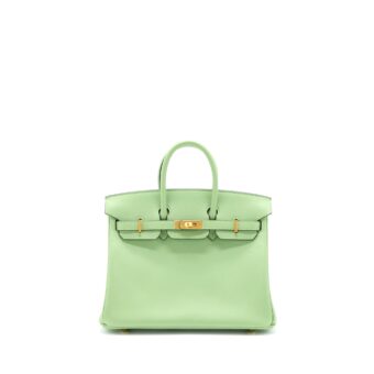 Hermes Birkin 25 Swift 3I Vert Criquet GHW Stamp Y