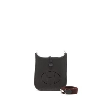 Hermes Mini Evelyn Clemence Ebene/Havane SHW Stamp Z