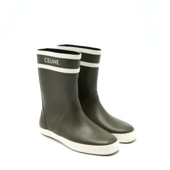 Celine Size 37 Rain Boost Olive Green