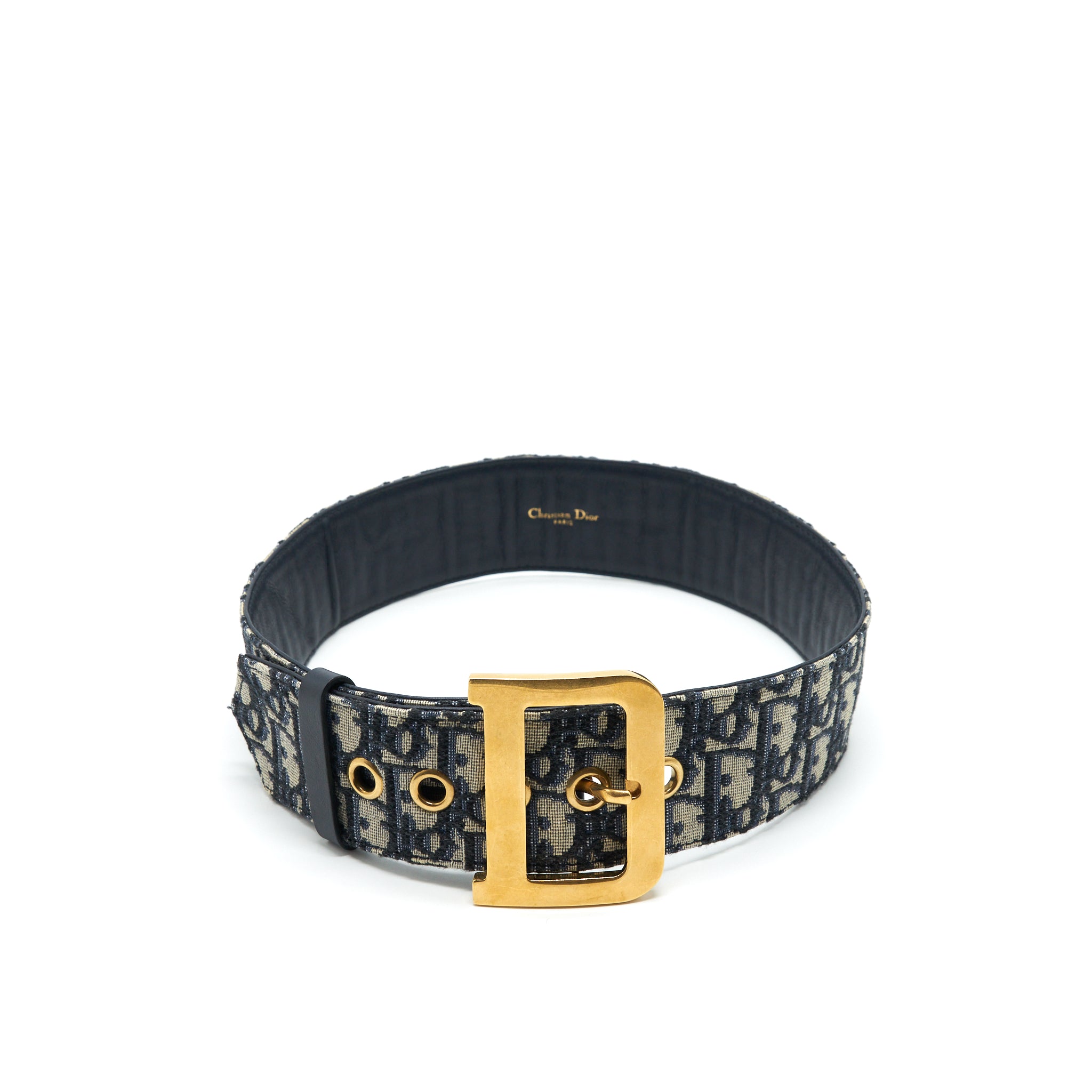 Dior Size 70 Diorquake Belt Blue Oblique