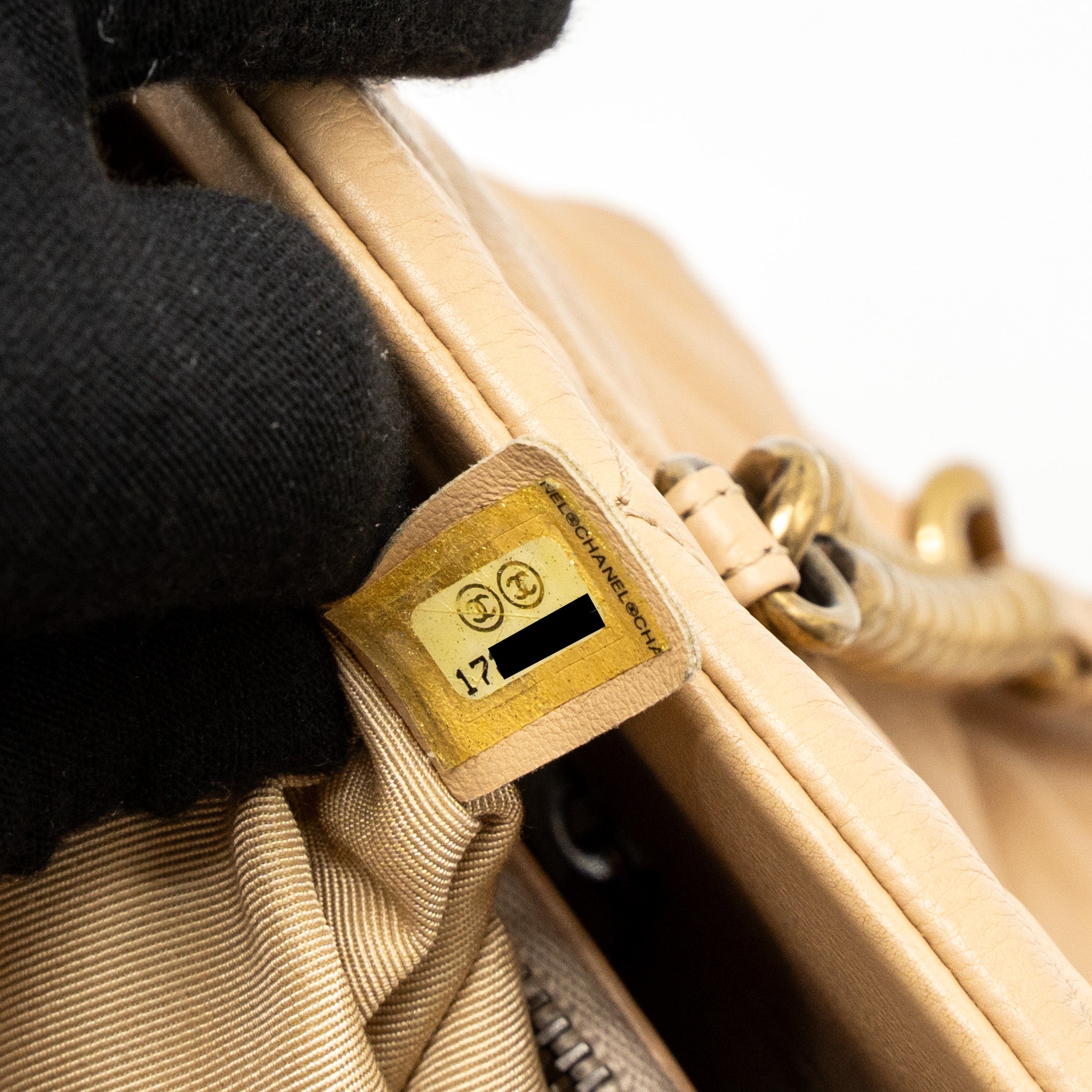 Chanel Shopping Tote Calfskin Beige GHW - Image 13