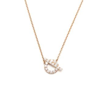 Hermes Finesse Necklace Rosegold With Diamonds