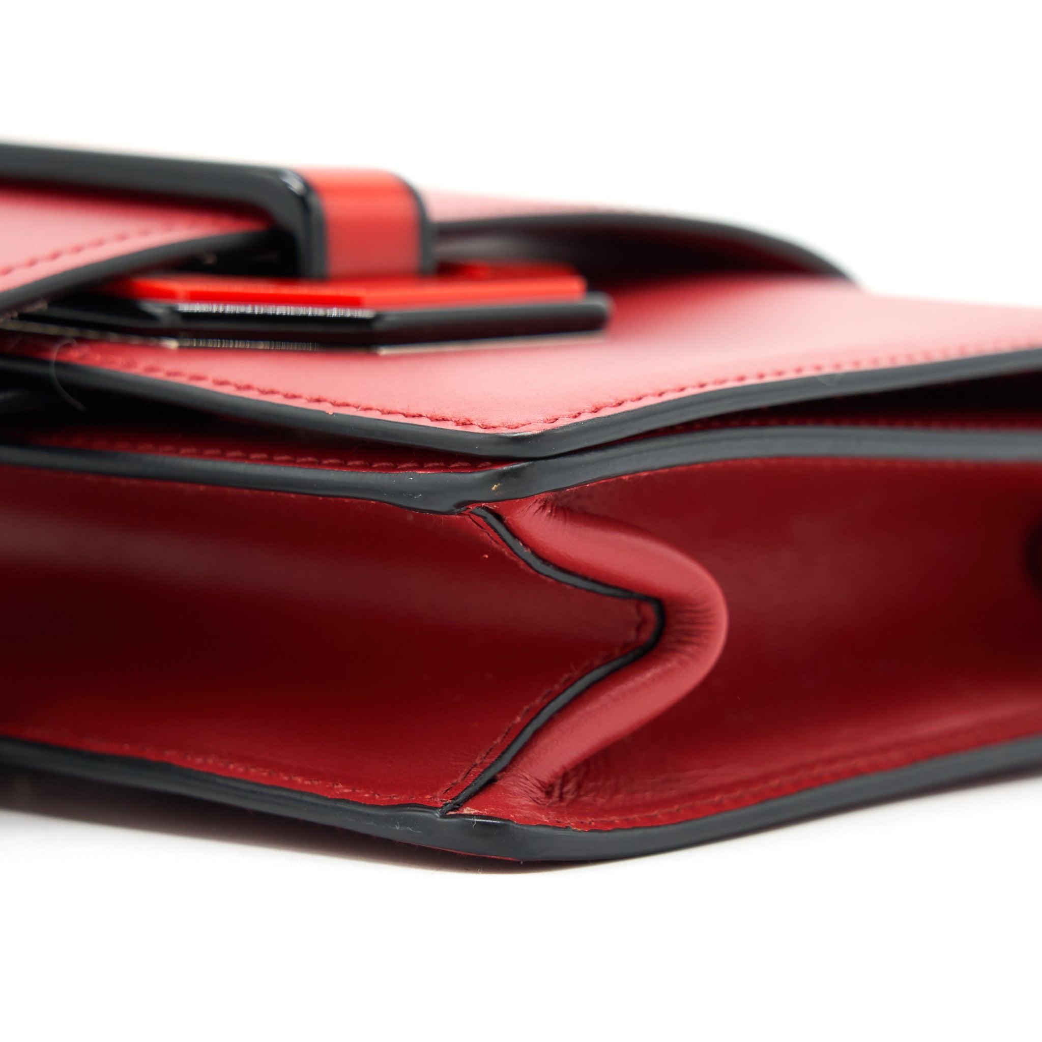 Prada Plex Ribbon Bag Red GHW - Image 9