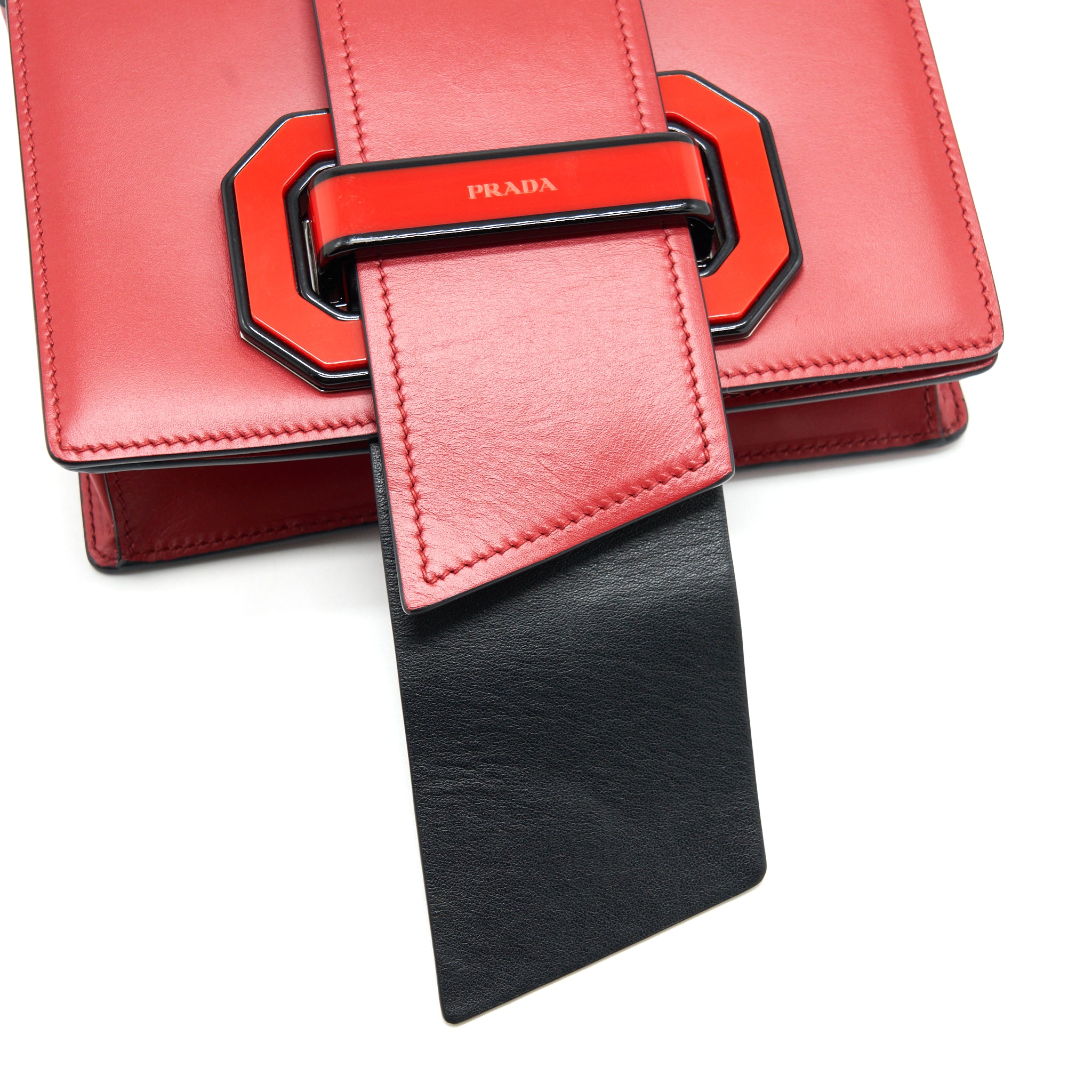 Prada Plex Ribbon Bag Red GHW - Image 7