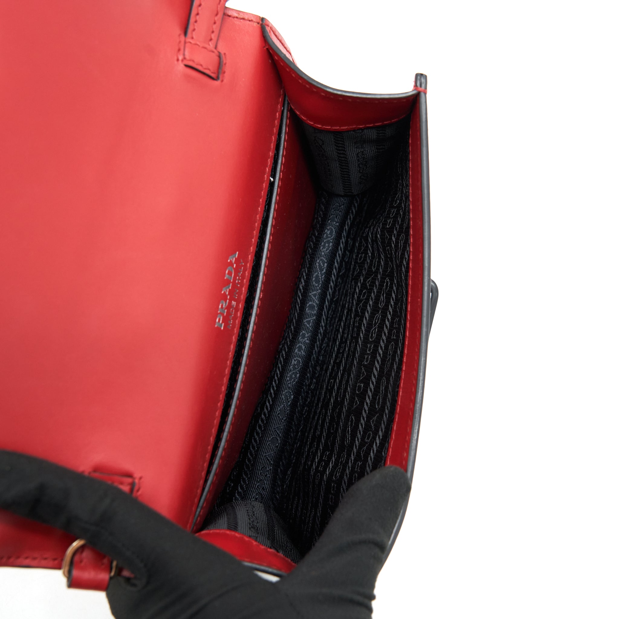 Prada Plex Ribbon Bag Red GHW - Image 6