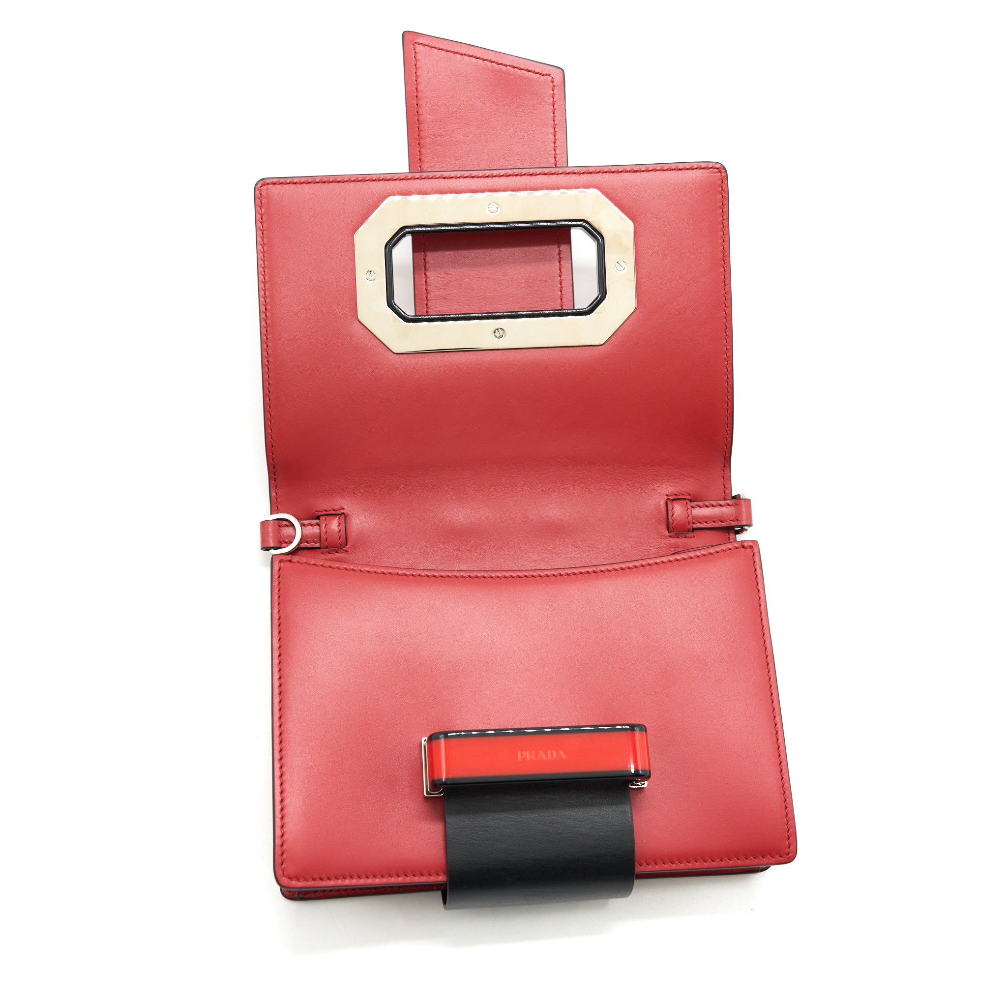 Prada Plex Ribbon Bag Red GHW - Image 10