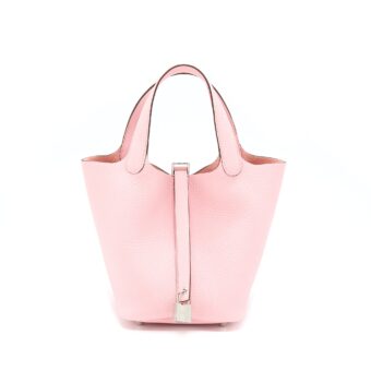 Hermes Picotin 18 Lock Bag Clemence 3Q Rose Sakura SHW Stamp U