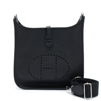 Hermes Evelyne 29 Clemence Black SHW Stamp Z