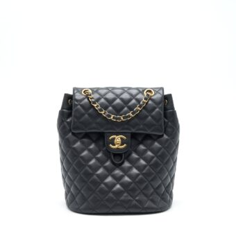 Chanel Quilted Backpack Calfskin Black GHW