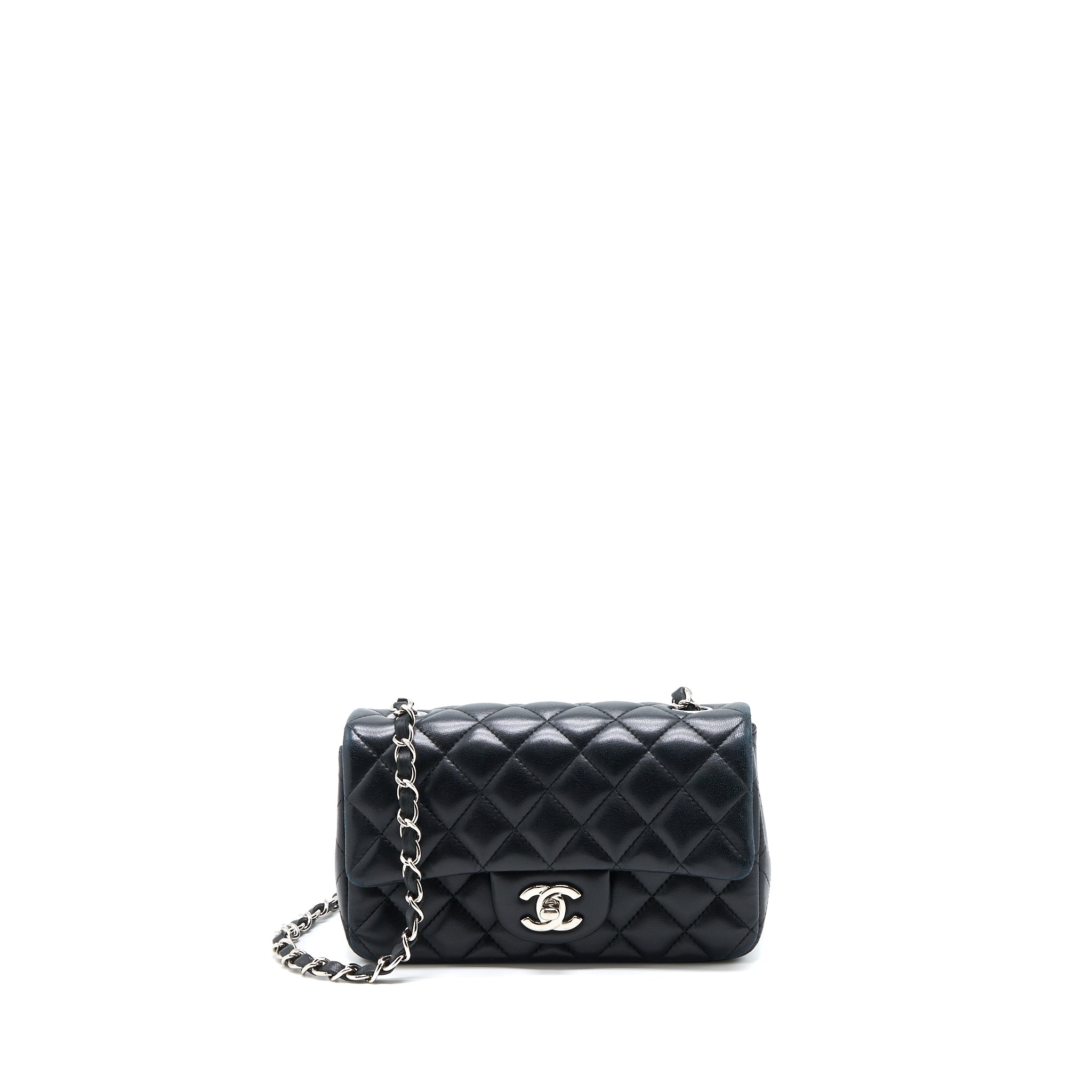 Chanel Mini Rectangular Flap Bag Lambskin Black SHW
