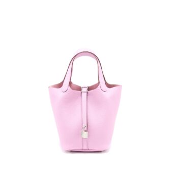 Hermes Picotin 18 Lock Bag Clemence X9 Mauve Sylve SHW Stamp U