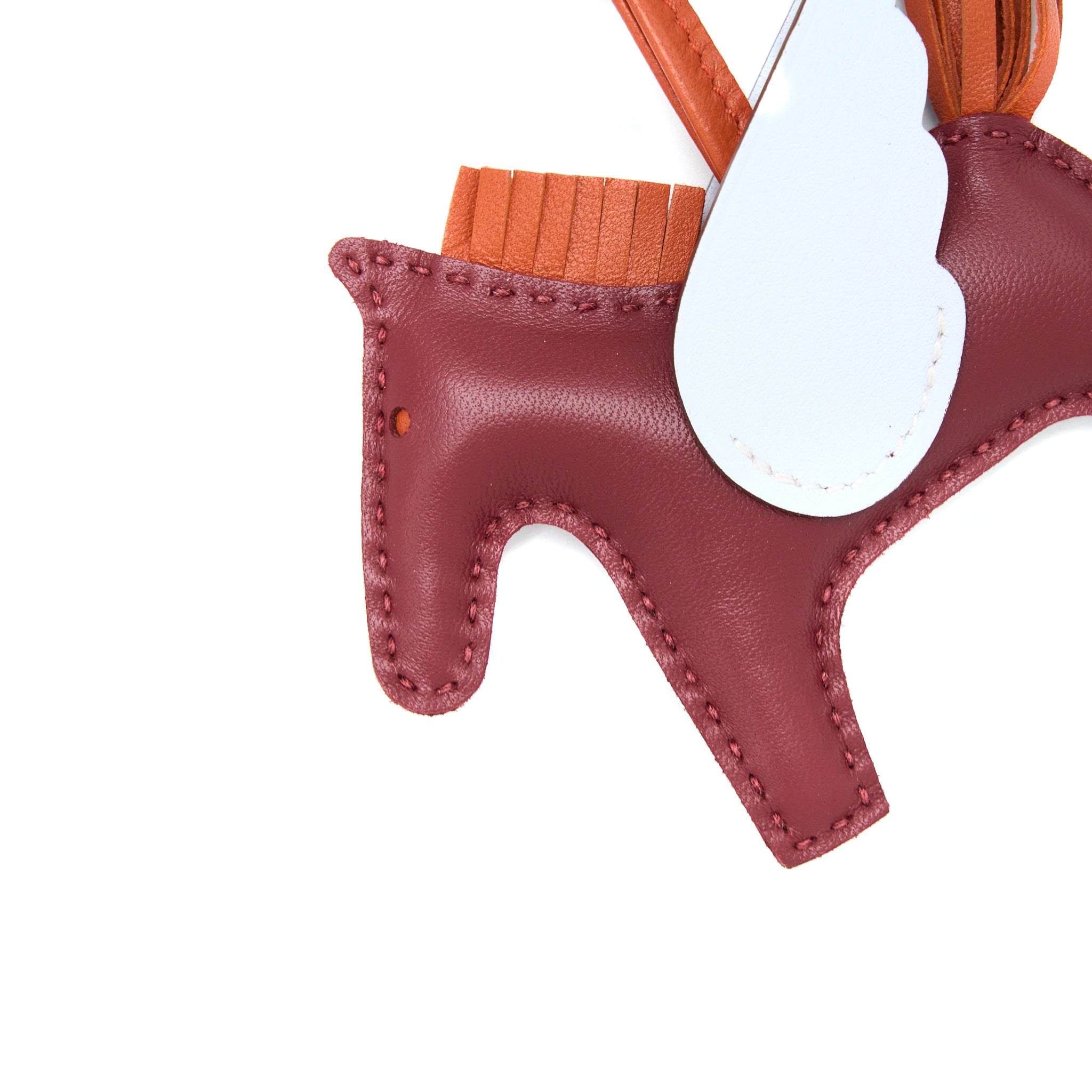 Hermes Rodeo Pegase PM Bag Charm Rge Grenat/Cornaline/Bleu Brume - Image 2