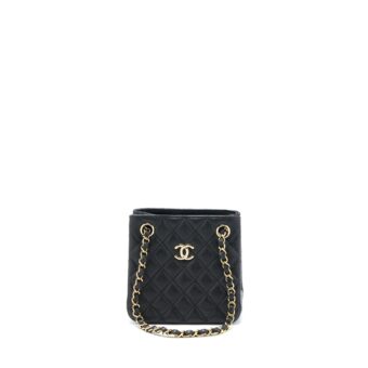 Chanel 23C Mini Bucket Bag Caviar Black LGHW (Microchip)