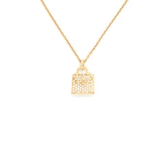 Hermes Kelly Necklace Rosegold with diamonds Old version