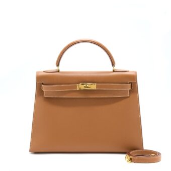 Hermes Kelly 32 Sellier Epsom Gold GHW Stamp Circle Y