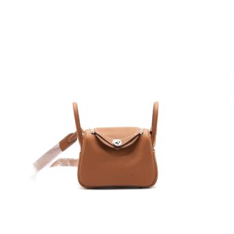 HERMES MINI LINDY GOLD SHW STAMP Z