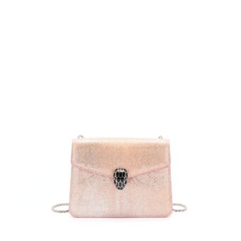 Bvlgari Serpenti Forever Bag Rosa Di Francia Crystal Galuchat