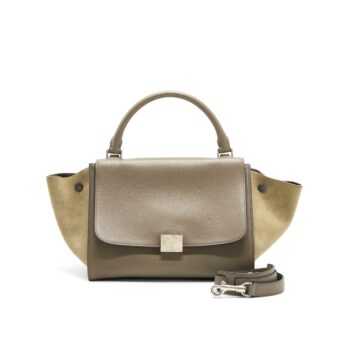 CELINE SMALL TRAPEZE BAG LIGHT GREY SHW