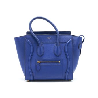 CELINE MICRO LUGGAGE BAG IN BLUE