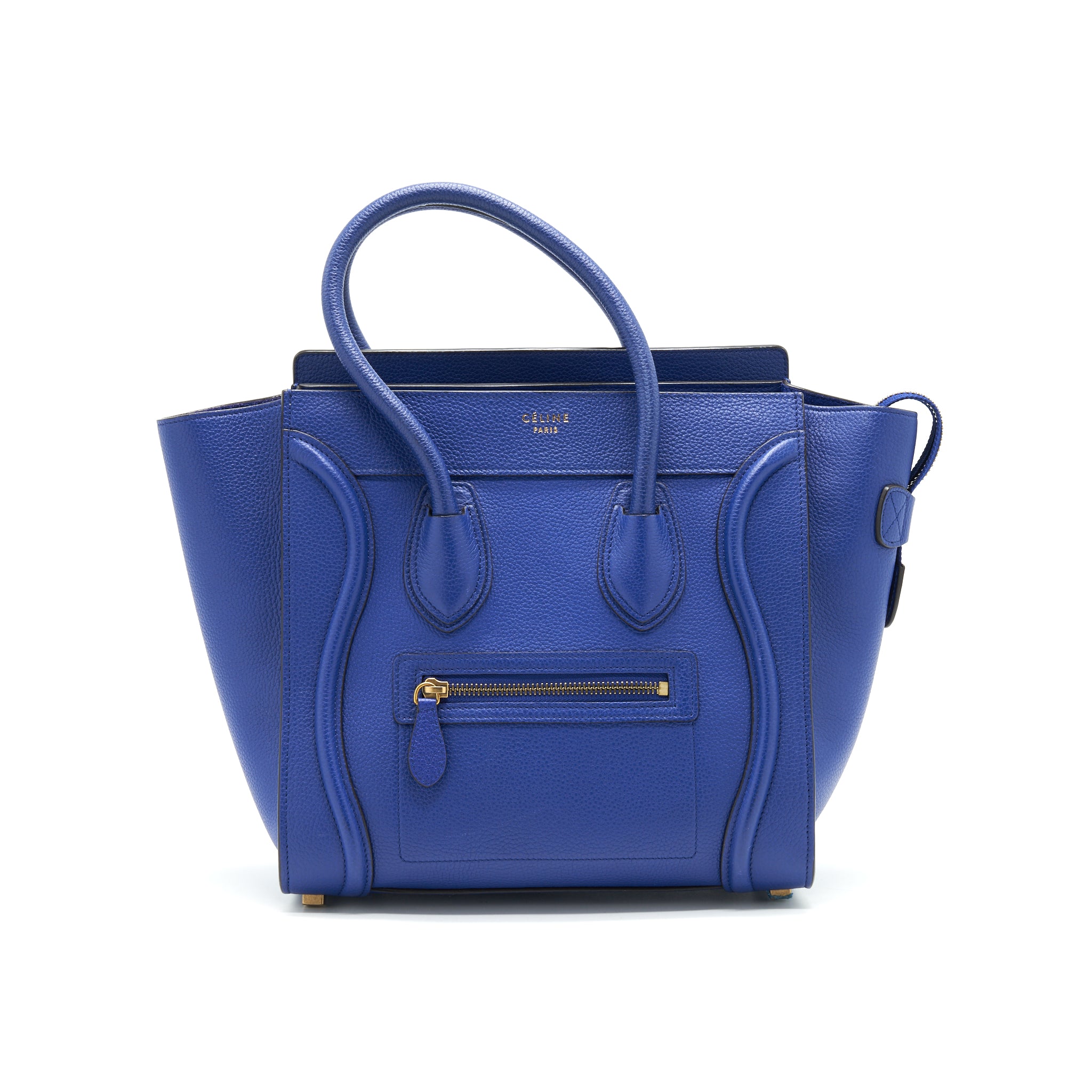 CELINE MICRO LUGGAGE BAG IN BLUE