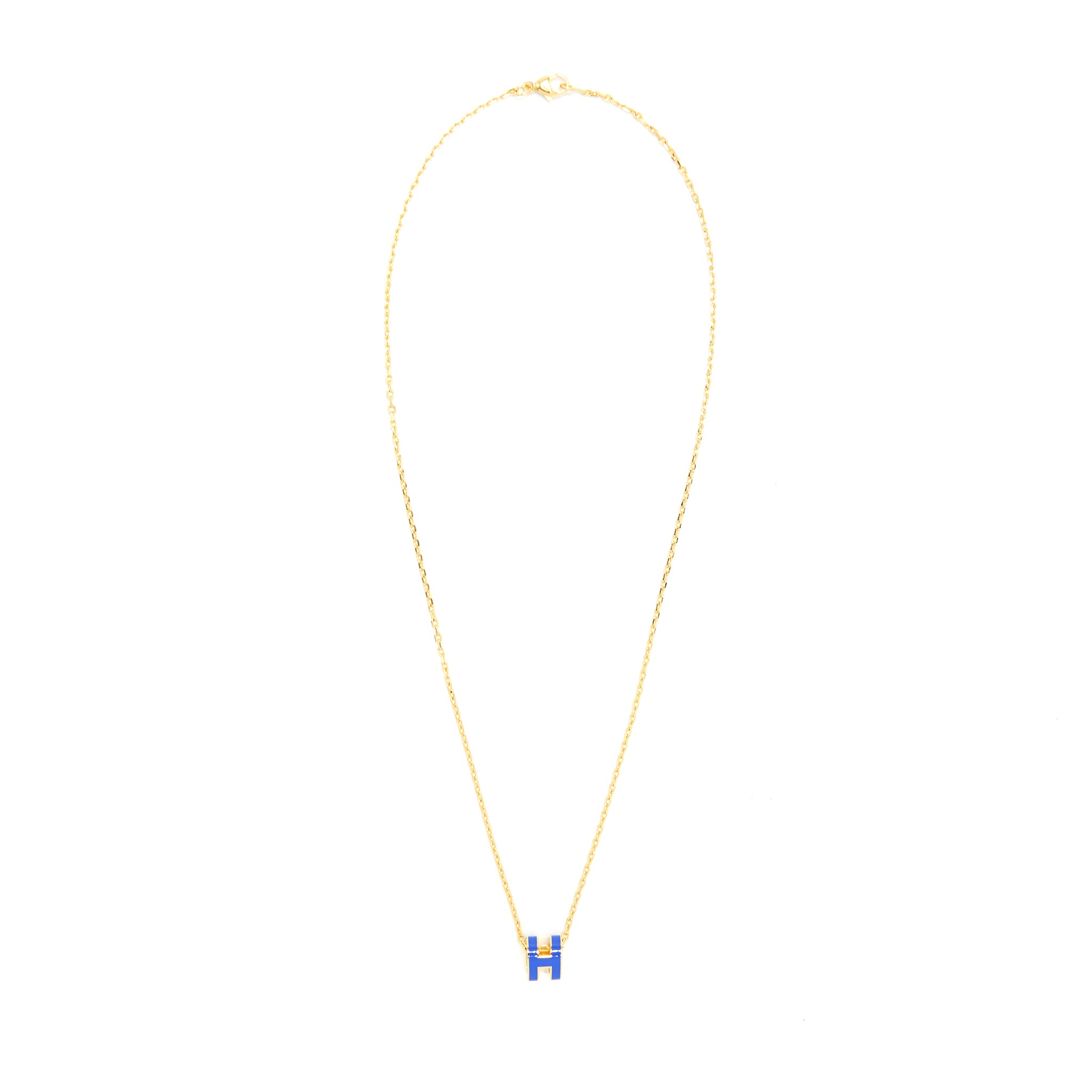 Hermes Mini Pop H Pendant Blue Royal GHW - Image 2