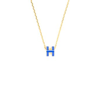Hermes Mini Pop H Pendant Blue Royal GHW