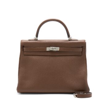 Hermes Kelly 35 Togo 4G Brulee SHW Stamp Square G