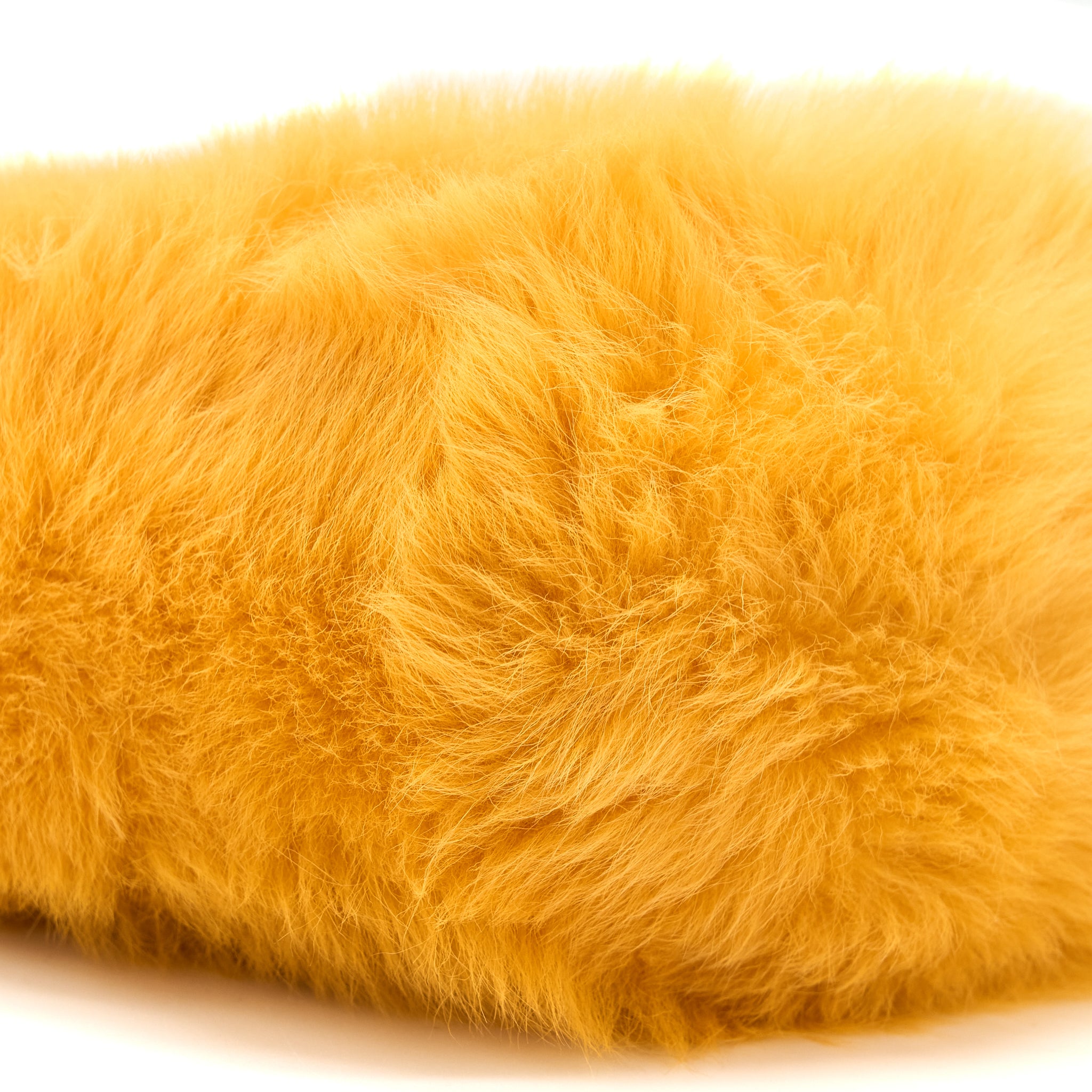 Miumiu Shearling Shoulder Bag Suede Lining Yellow GHW - Image 9