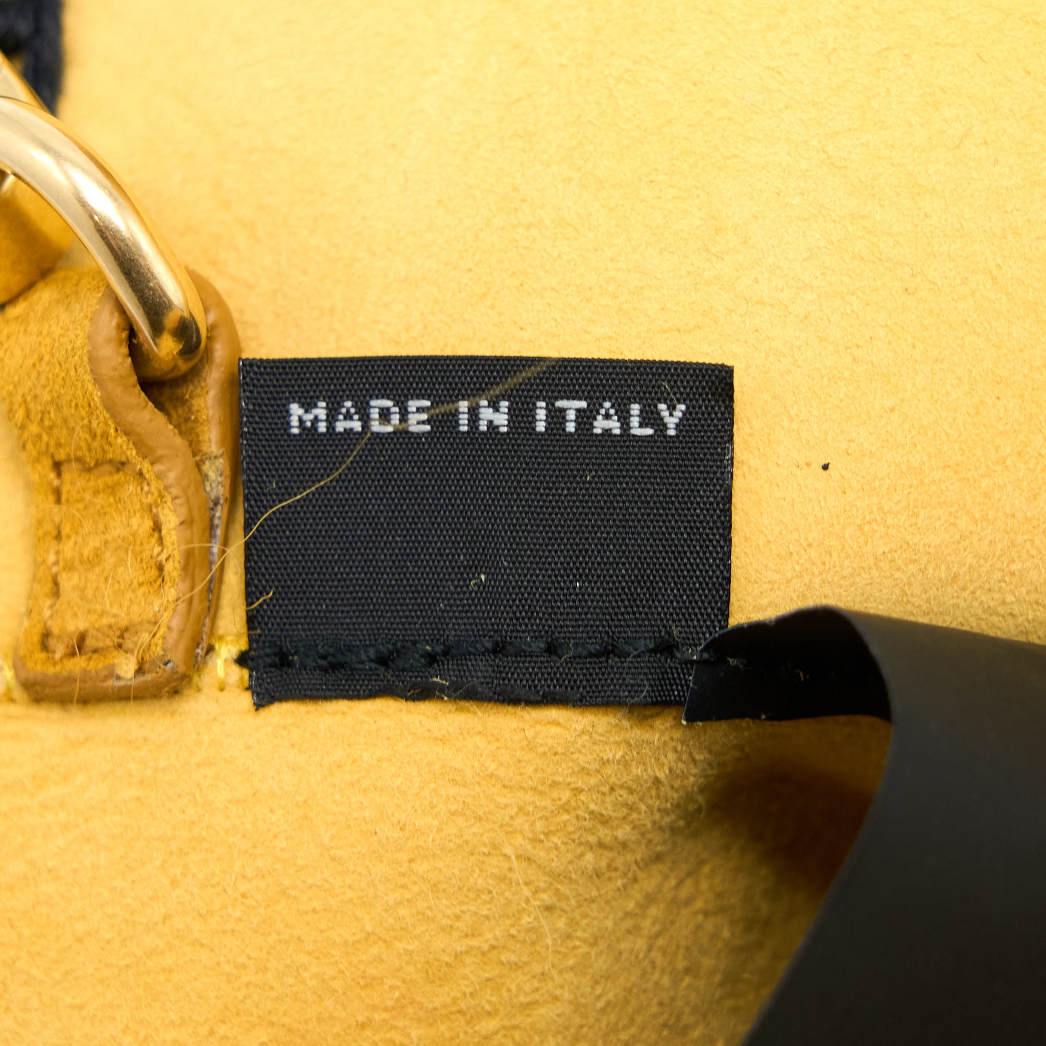 Miumiu Shearling Shoulder Bag Suede Lining Yellow GHW - Image 11