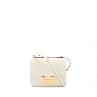Hermes Mini Constance Chèvre Mysore Nata GHW Stamp U