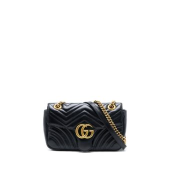 Gucci Small Marmont Calfskin Black GHW