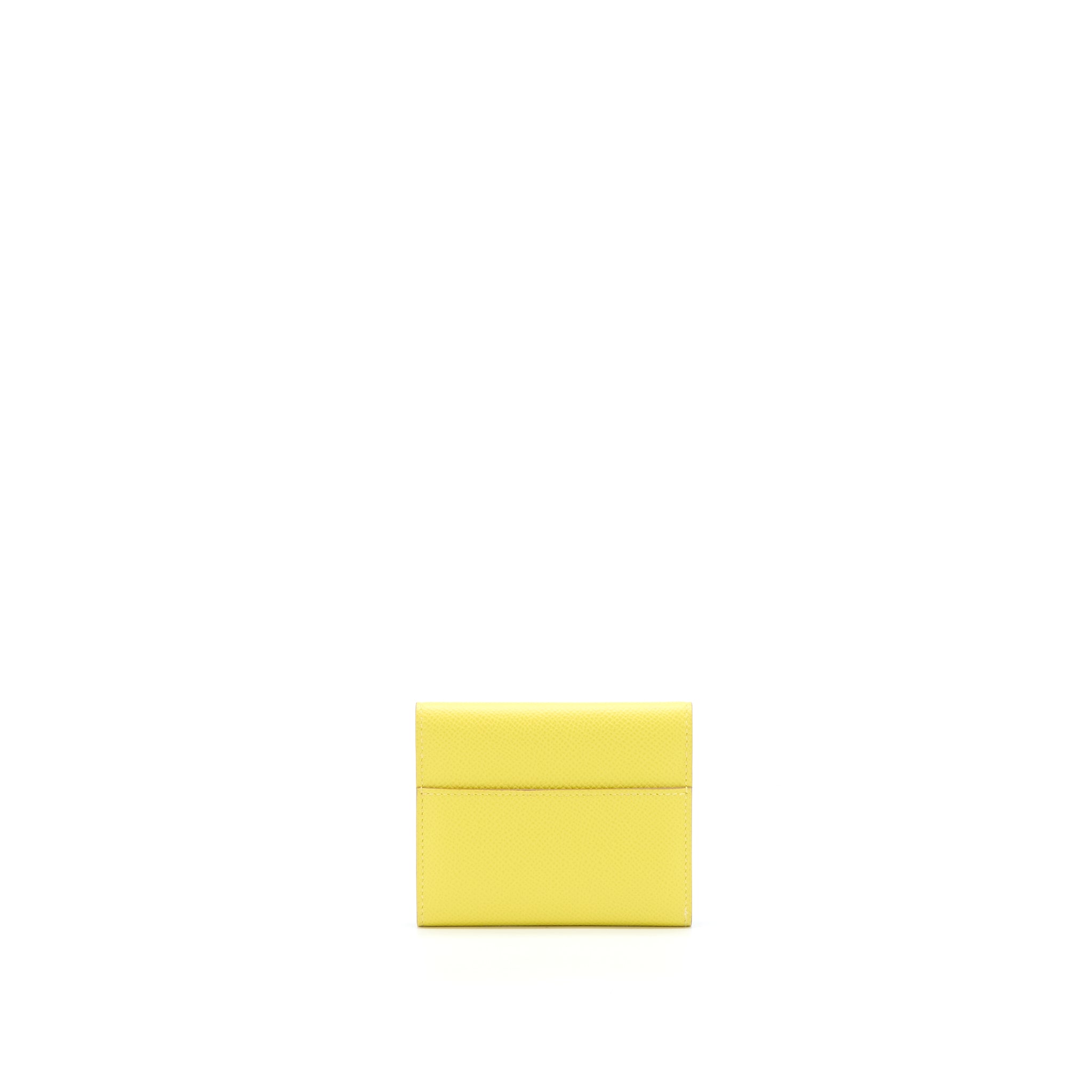 Hermes Mini Clic Card Holder Epsom Yellow GHW Stamp D - Image 2