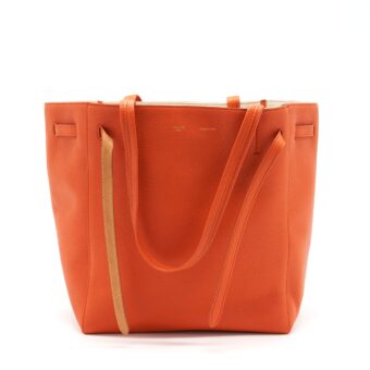 Celine Cabas Phantom In Soft Grained Calfskin Orange