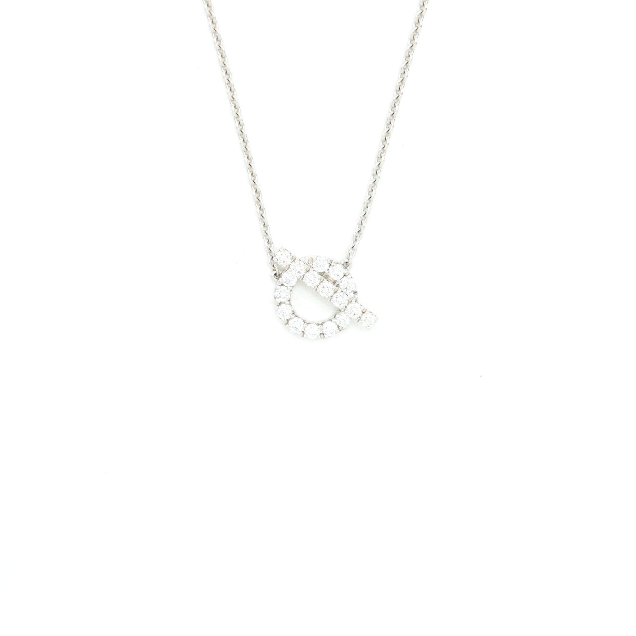 Hermes Finesse Necklace White Gold With Diamonds