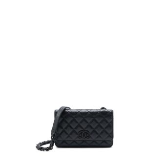 Chanel Quilted Wallet On Chain Caviar So Black