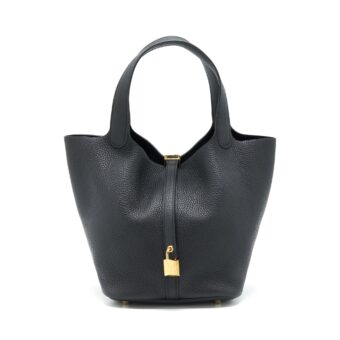 Hermes picotin 22 Lock Bag Black GHW stamp Z