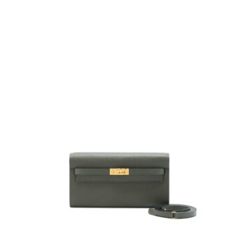 Hermes Classic Kelly To Go Epsom C6 Vert De Gris GHW Stamp U
