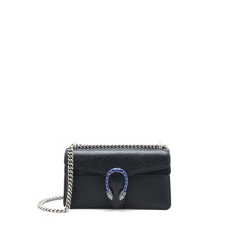 Gucci Small Dionysus Shoulder Bag Black SHW