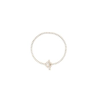Hermes Size SH Finesse Bracelet Rose Gold With Full Diamonds