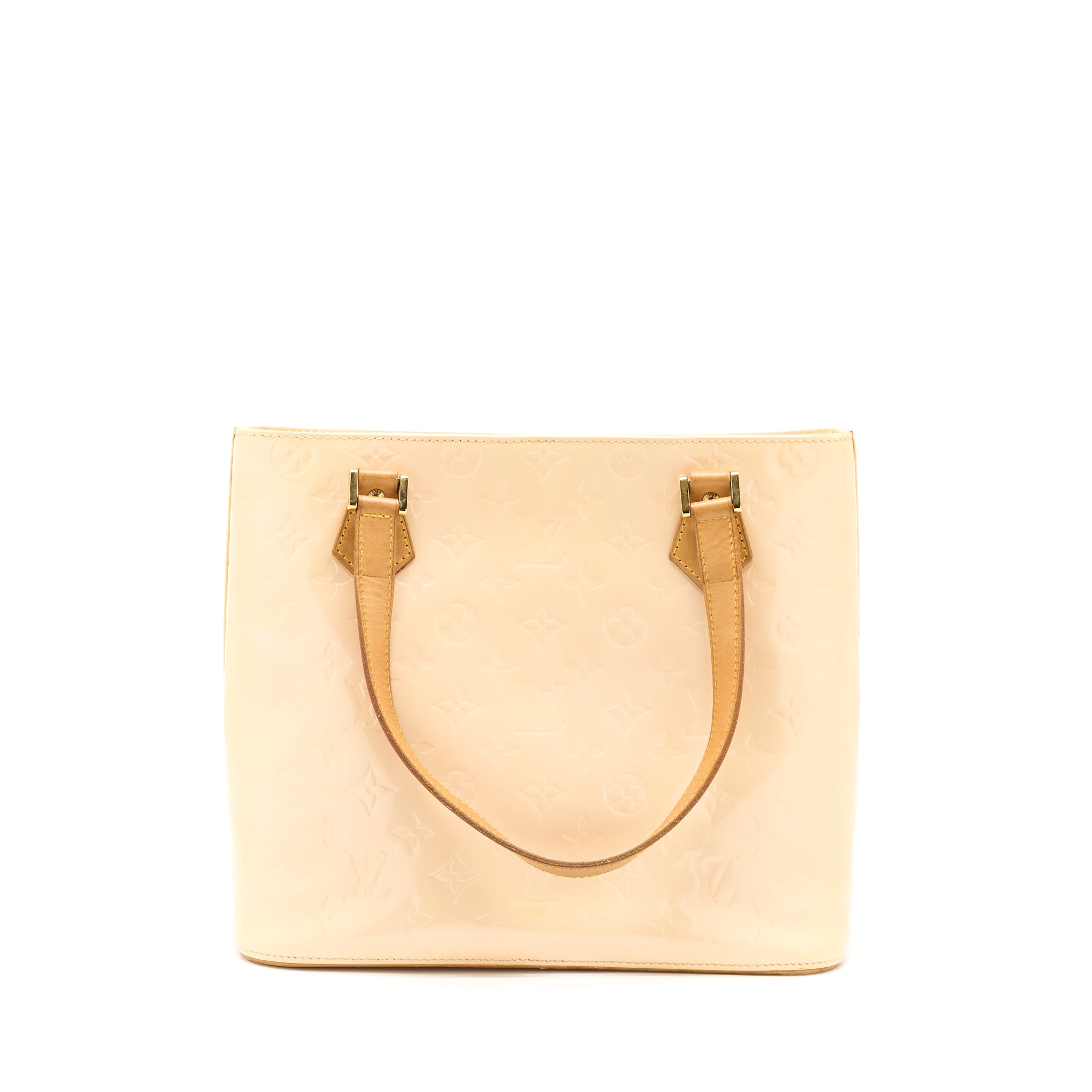 Louis Vuitton Vintage Huston Tote Vernis Beige GHW - Image 2
