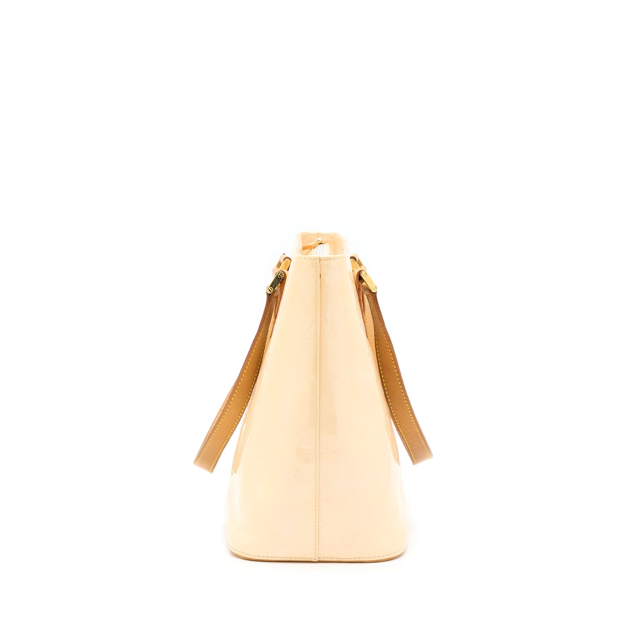 Louis Vuitton Vintage Huston Tote Vernis Beige GHW - Image 3