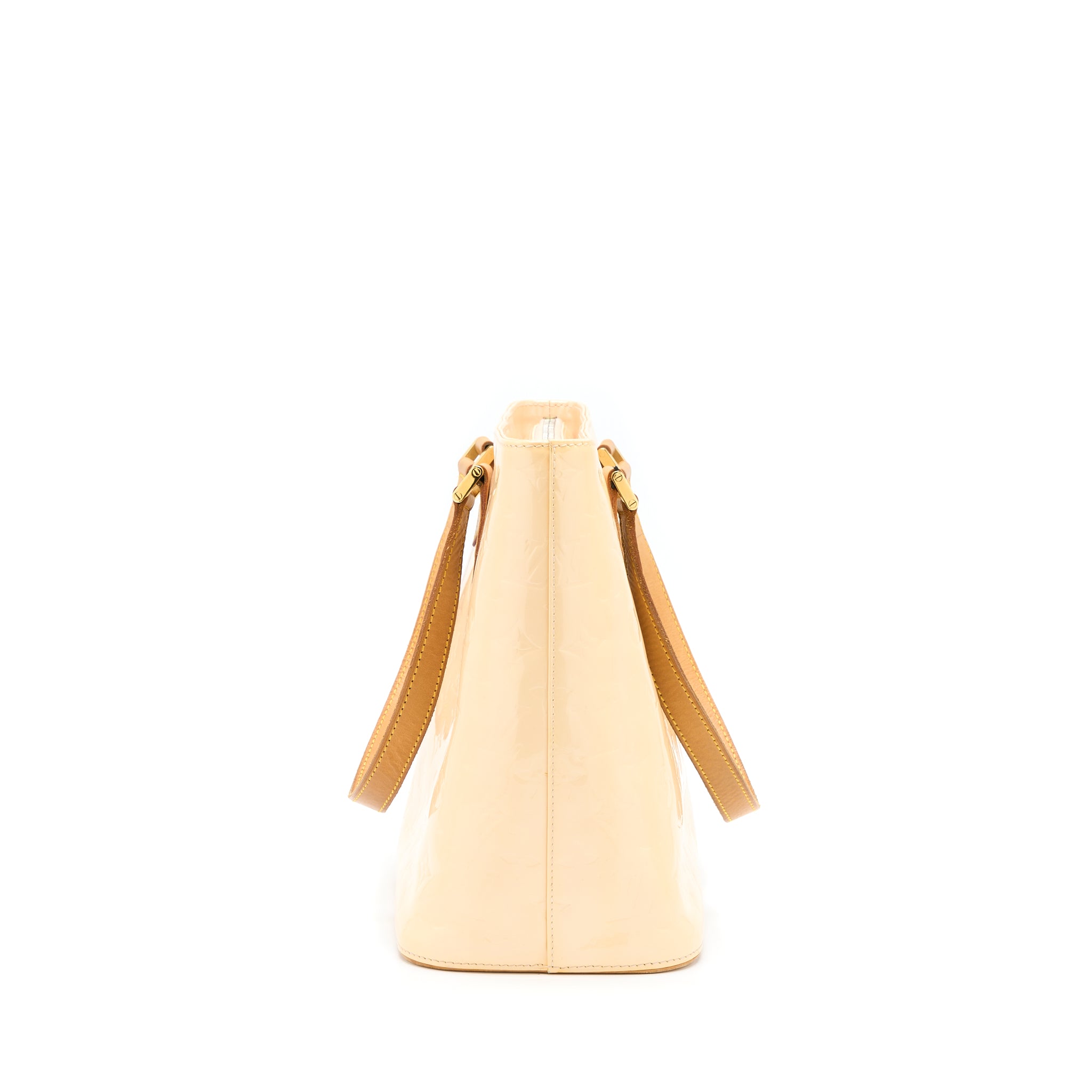 Louis Vuitton Vintage Huston Tote Vernis Beige GHW - Image 4