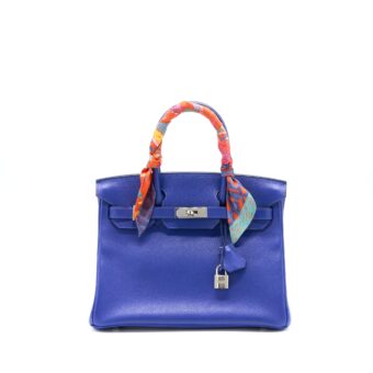 Hermes Birkin 30 Taurillon Novillo Blue Saphir SHW Stamp C