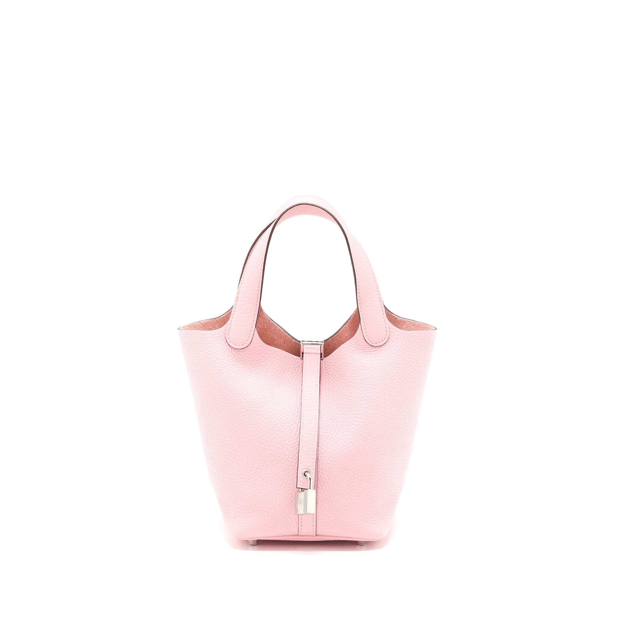 Hermes Picotin 18 Lock Bag Clemence Rose Sakura SHW Stamp U
