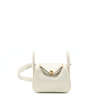 Hermes Mini Lindy Swift Gris Perle GHW Stamp Z