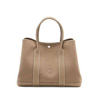 Hermes Garden Party 36 Negonda/Canvas Etoupe/Dune SHW Stamp U